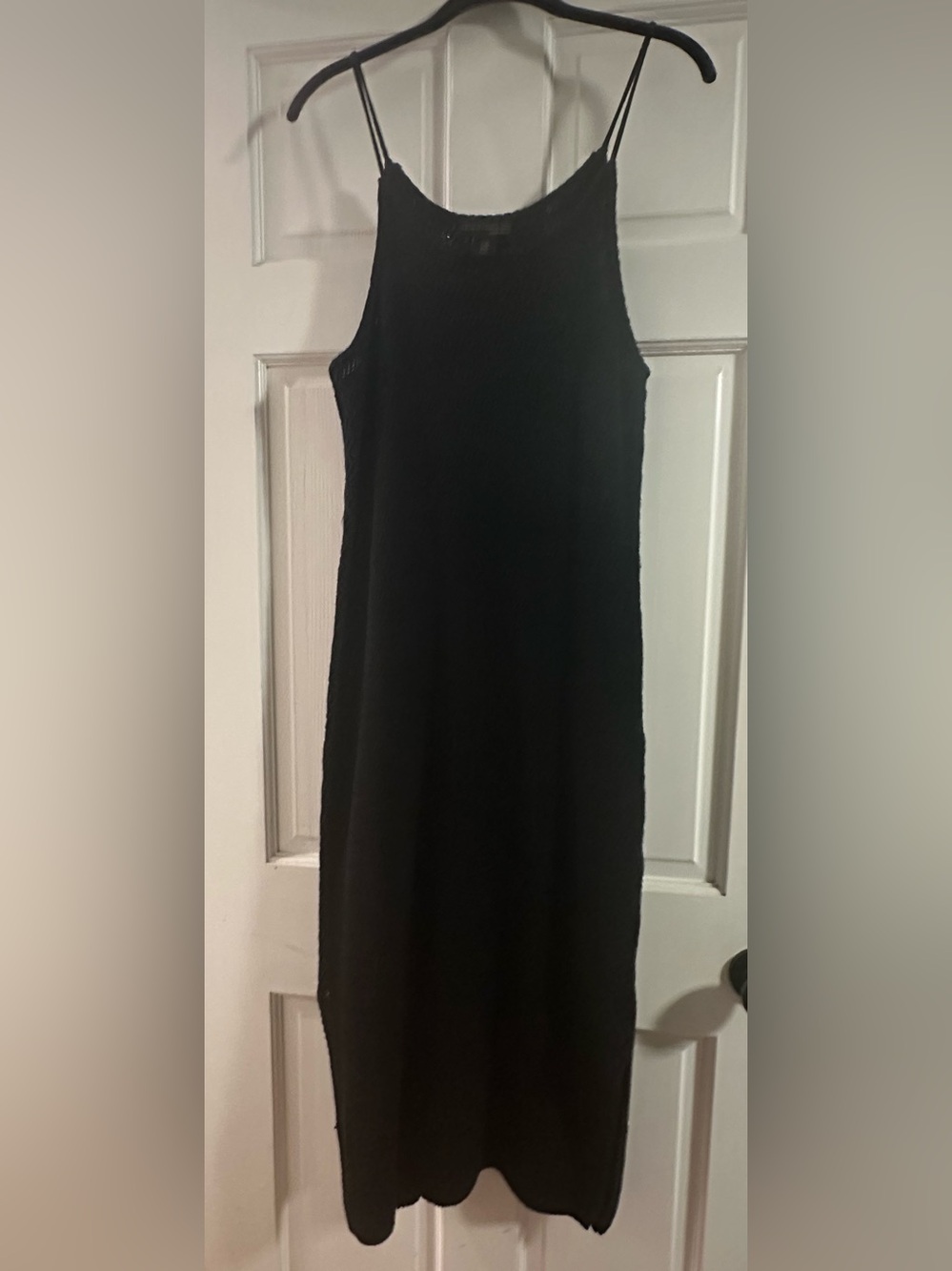 House of Harlow 1960 Black Sweater Knit Maxi Slip Dress Size Medium